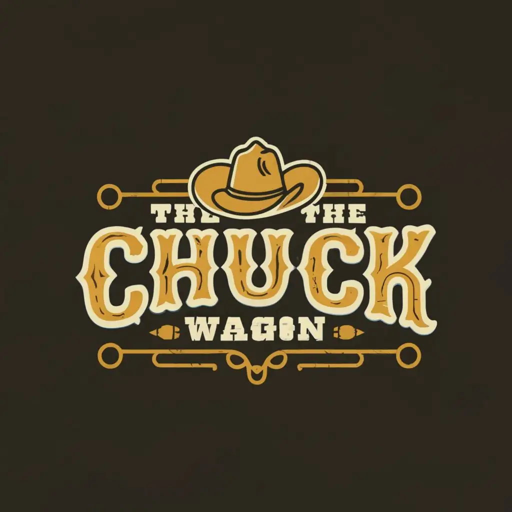 a logo design,with the text "The Chuck Wagon", main symbol:Cowboy Hat,Moderate,clear background