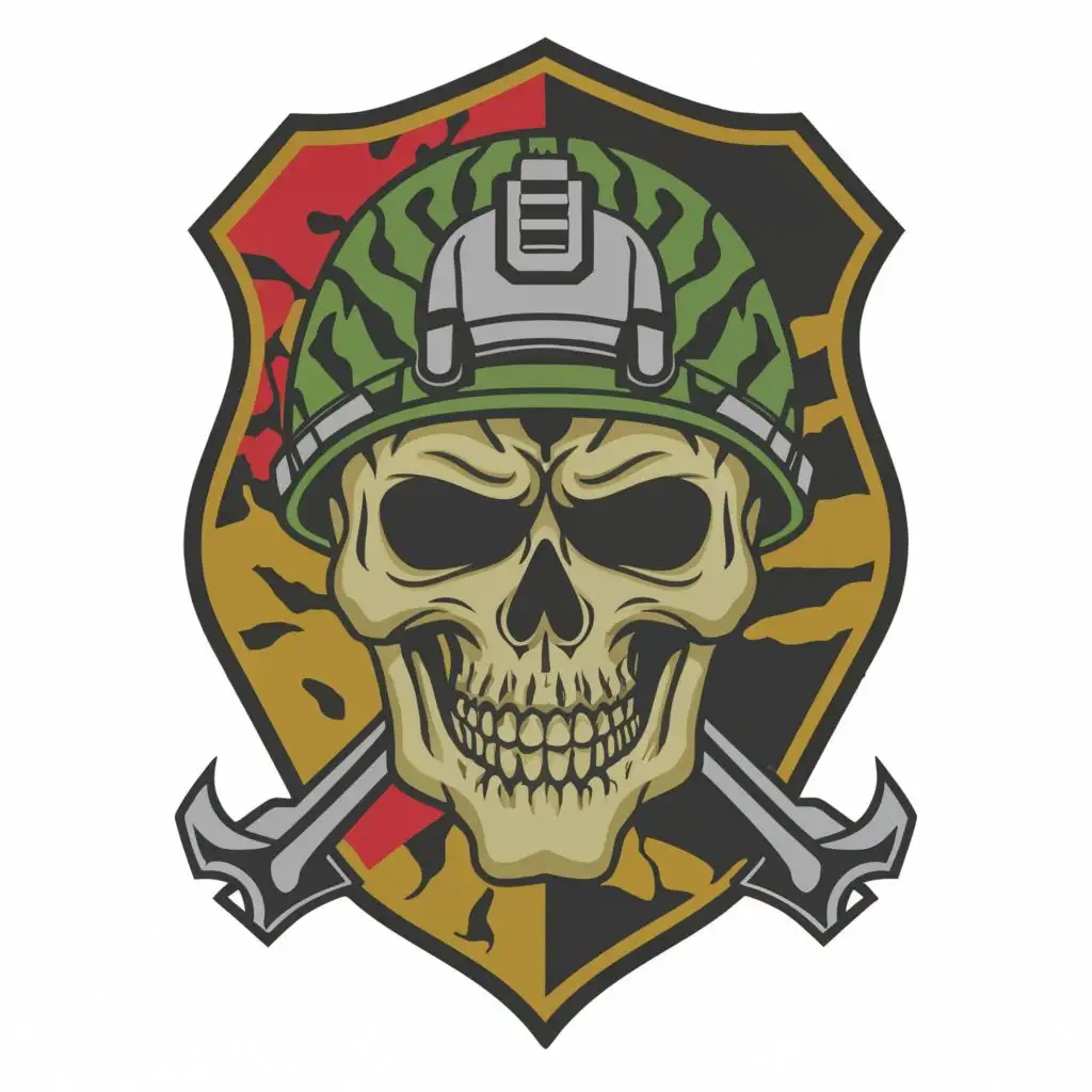 LOGO-Design-For-Biohazard-Emergency-Response-Intervention-Unit-Powerful-Skull-Emblem-with-Tricolor-Patriotism