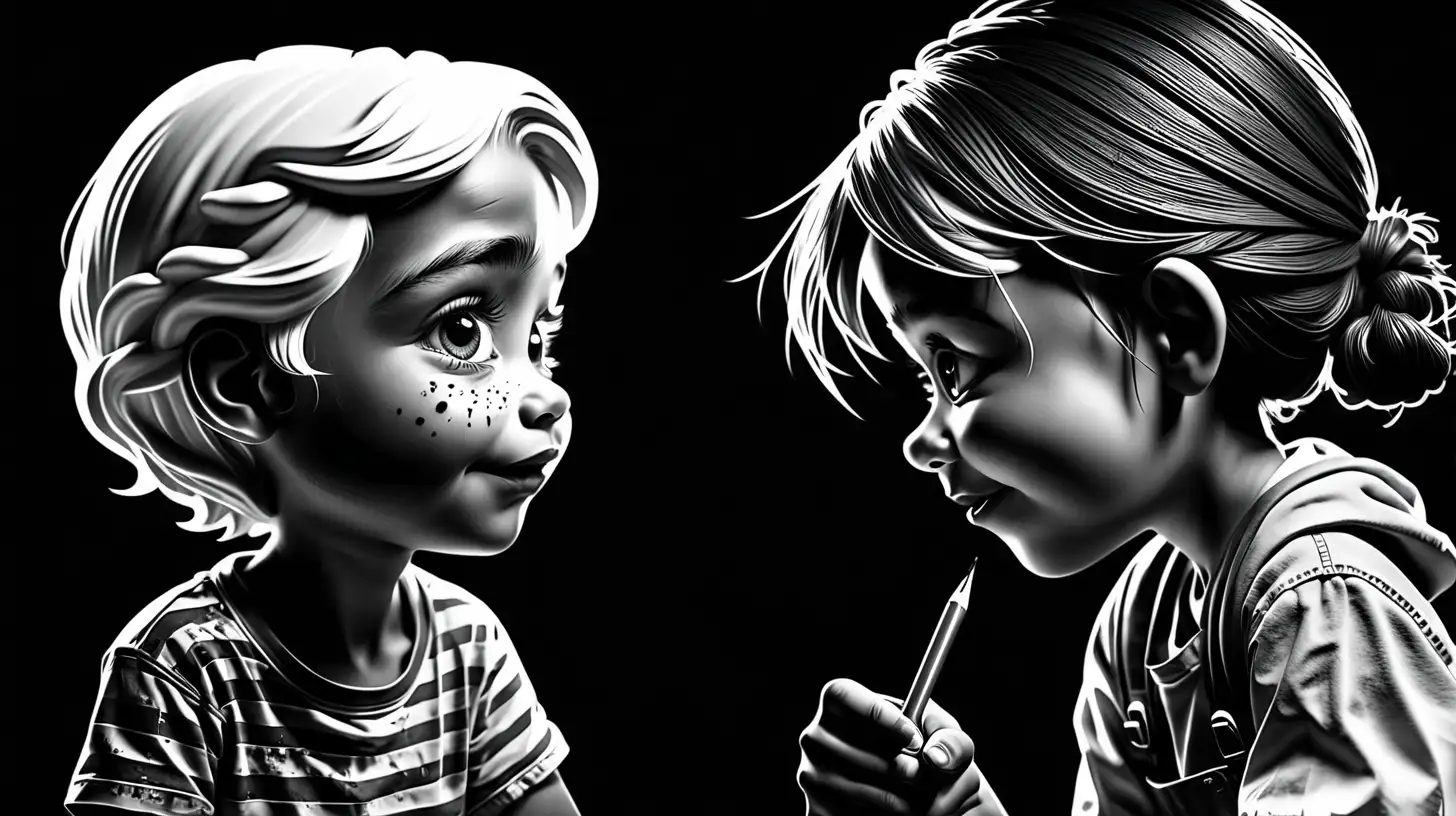 Image themed as "Do to others as you would have them do to you.." Black-and-white coloring image. Ages 5+. I don't want any text or words in the image. UHD