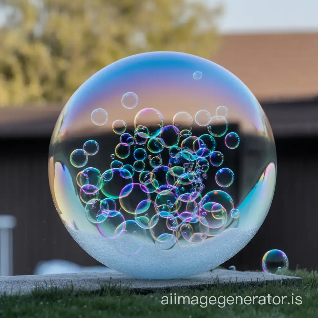 Colorful-Bubbles-Floating-in-a-Tranquil-Bubblefilled-Environment