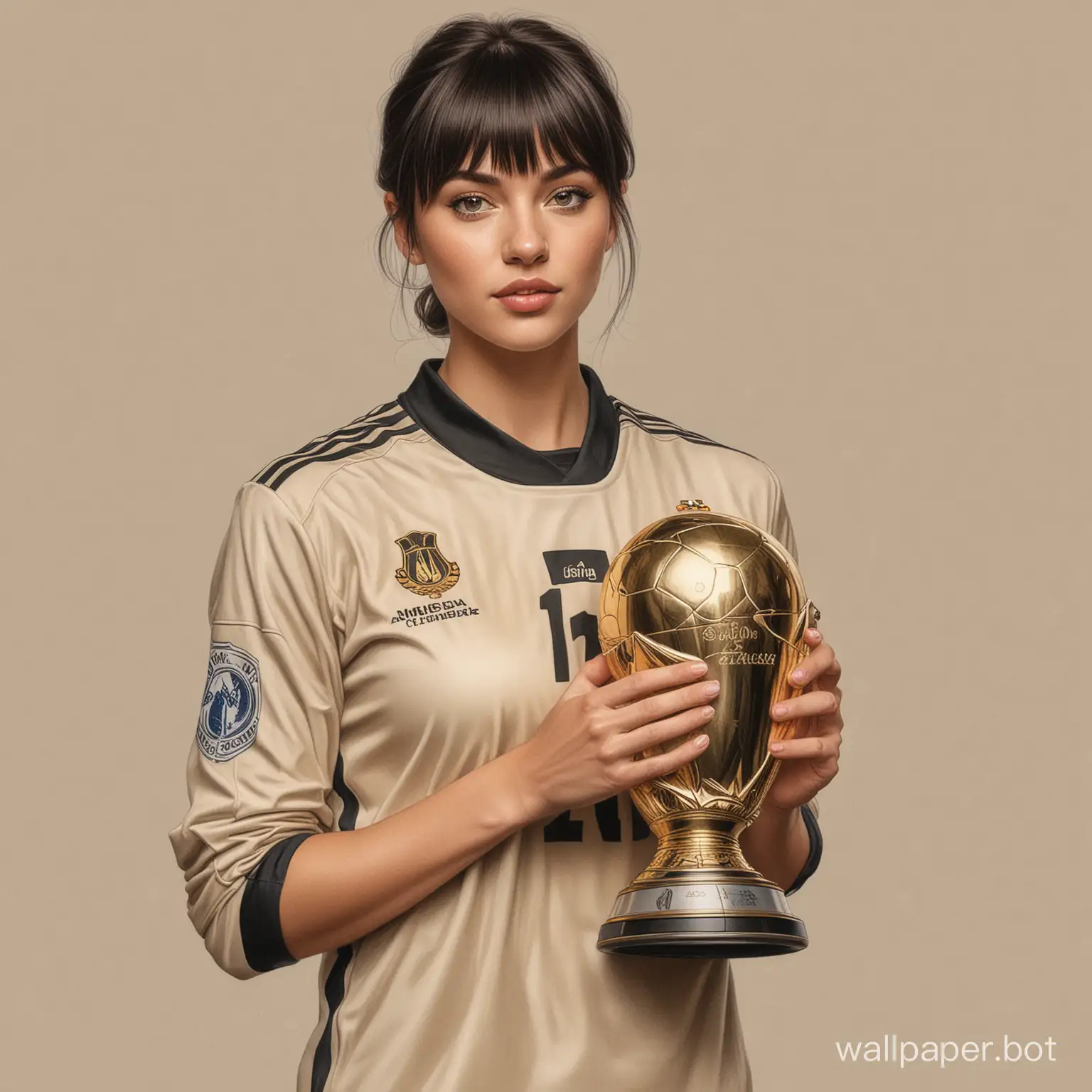Realistic-Drawing-of-Alina-Lanina-in-Soccer-Uniform-Holding-Champions-Cup