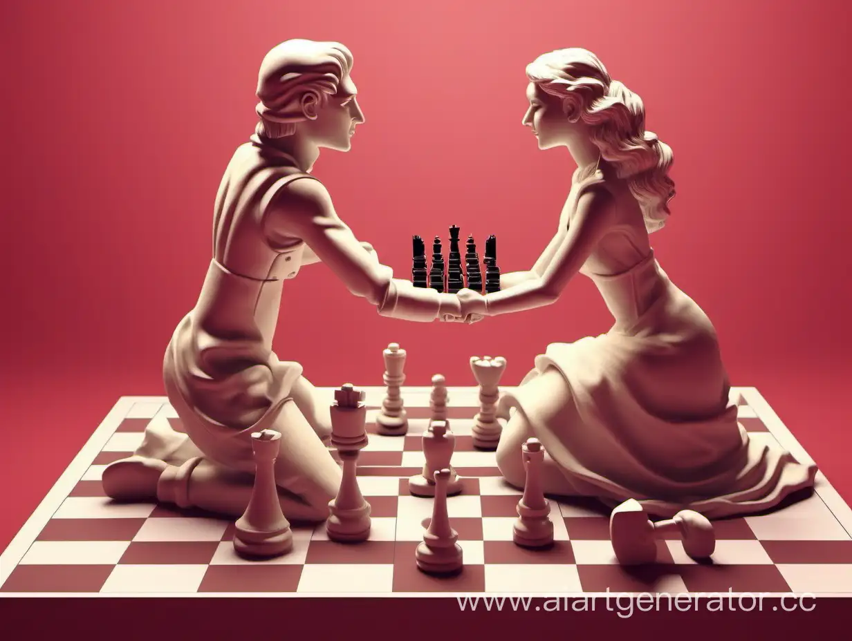 Romantic-Couple-Playing-Chess-on-Valentines-Day