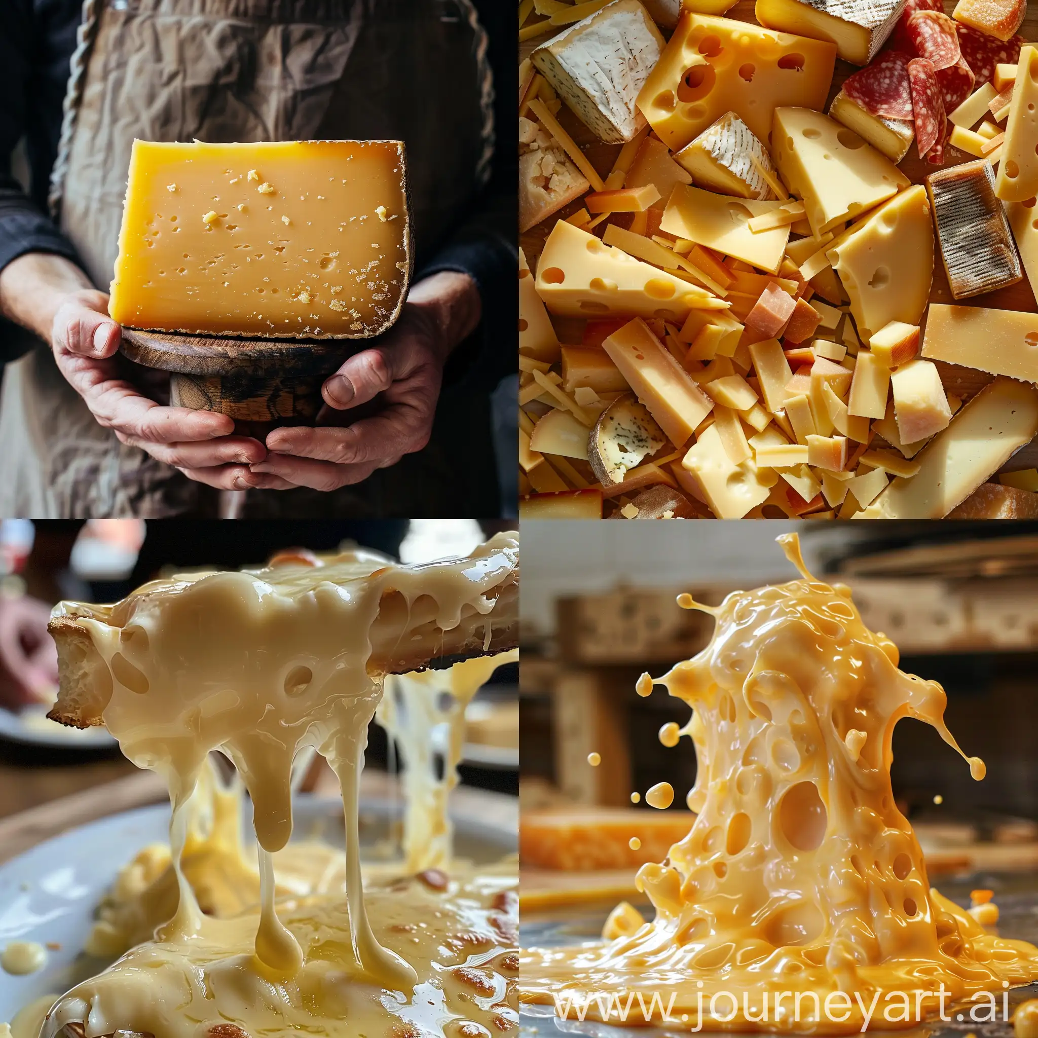 Enthusiastic-Cheese-Lover-Admiring-a-Towering-Cheese-Display