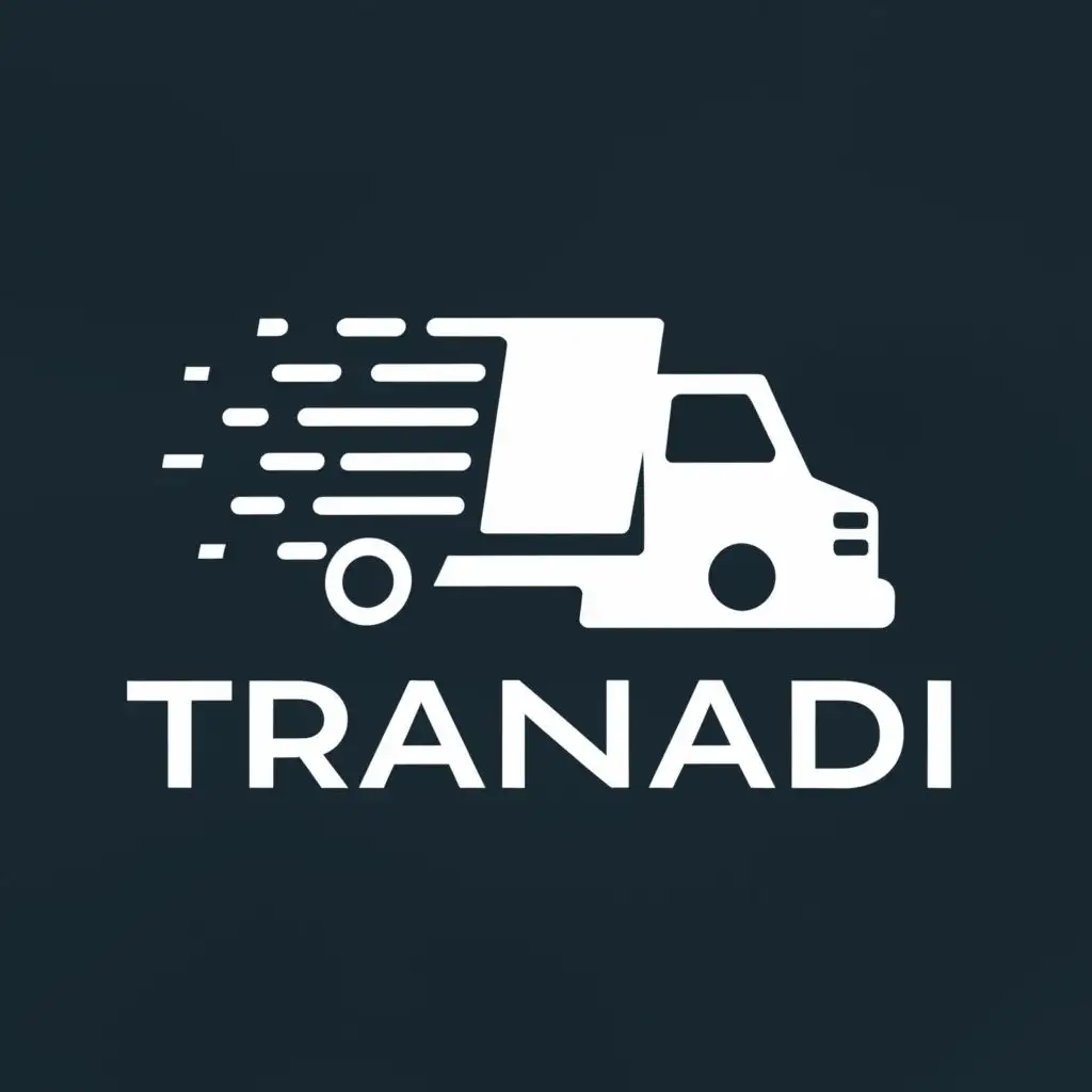 a logo design,with the text "TRANADI", main symbol:TRUCK,Moderate,clear background