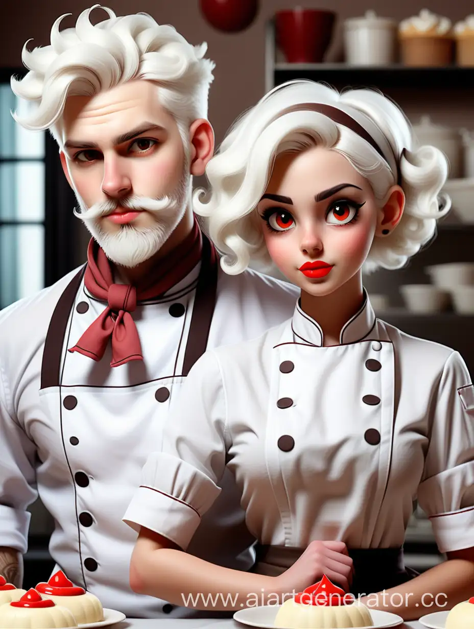 Chic-Pastry-Chef-Duo-WhiteHaired-Man-and-Charming-CurlyHaired-Girl