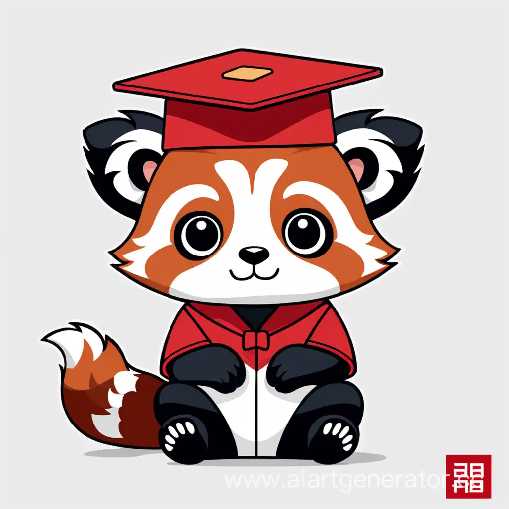 Minimalist-Red-Panda-Mascot-for-Chinese-Language-School