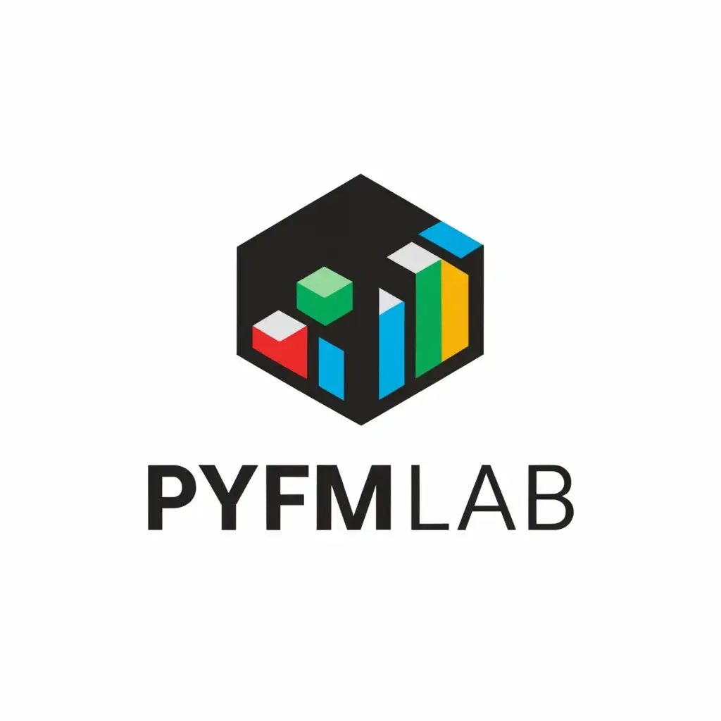 a logo design,with the text "PyFMLab", main symbol:Data analysis,Moderate,clear background