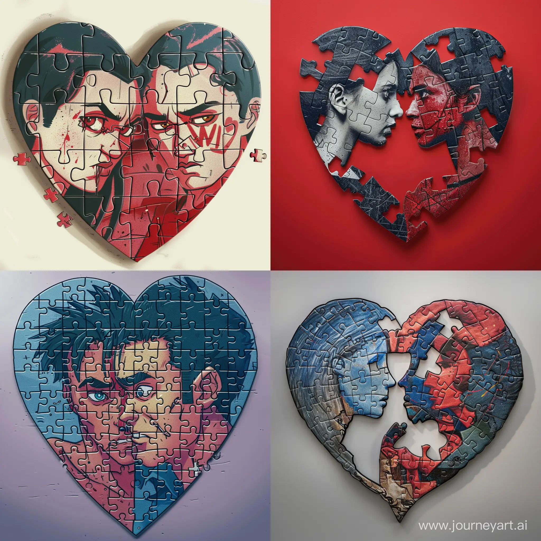 Emotional-HumanShaped-Jigsaw-Puzzle-Anger-Heartbreak-and-Love-Captured