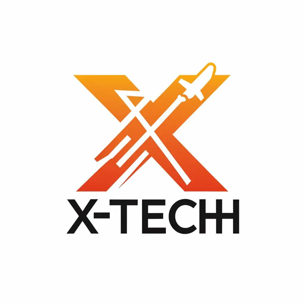 LOGO-Design-For-XTECH-Minimalistic-Text-with-Travel-Industry-Symbol