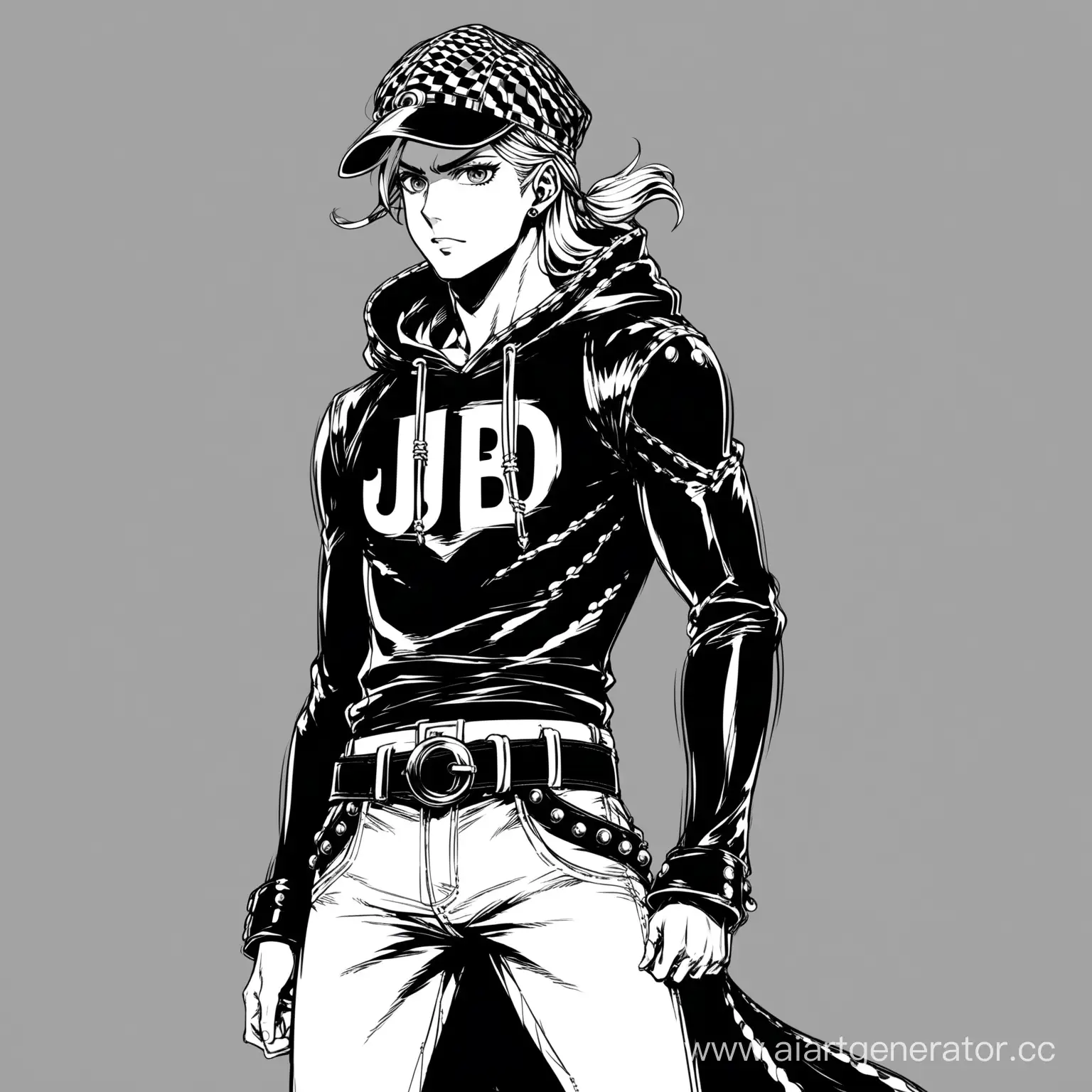 Youth-in-Black-Clothing-Inspired-by-JJBA-Steel-Ball-Run-in-Black-and-White-Style