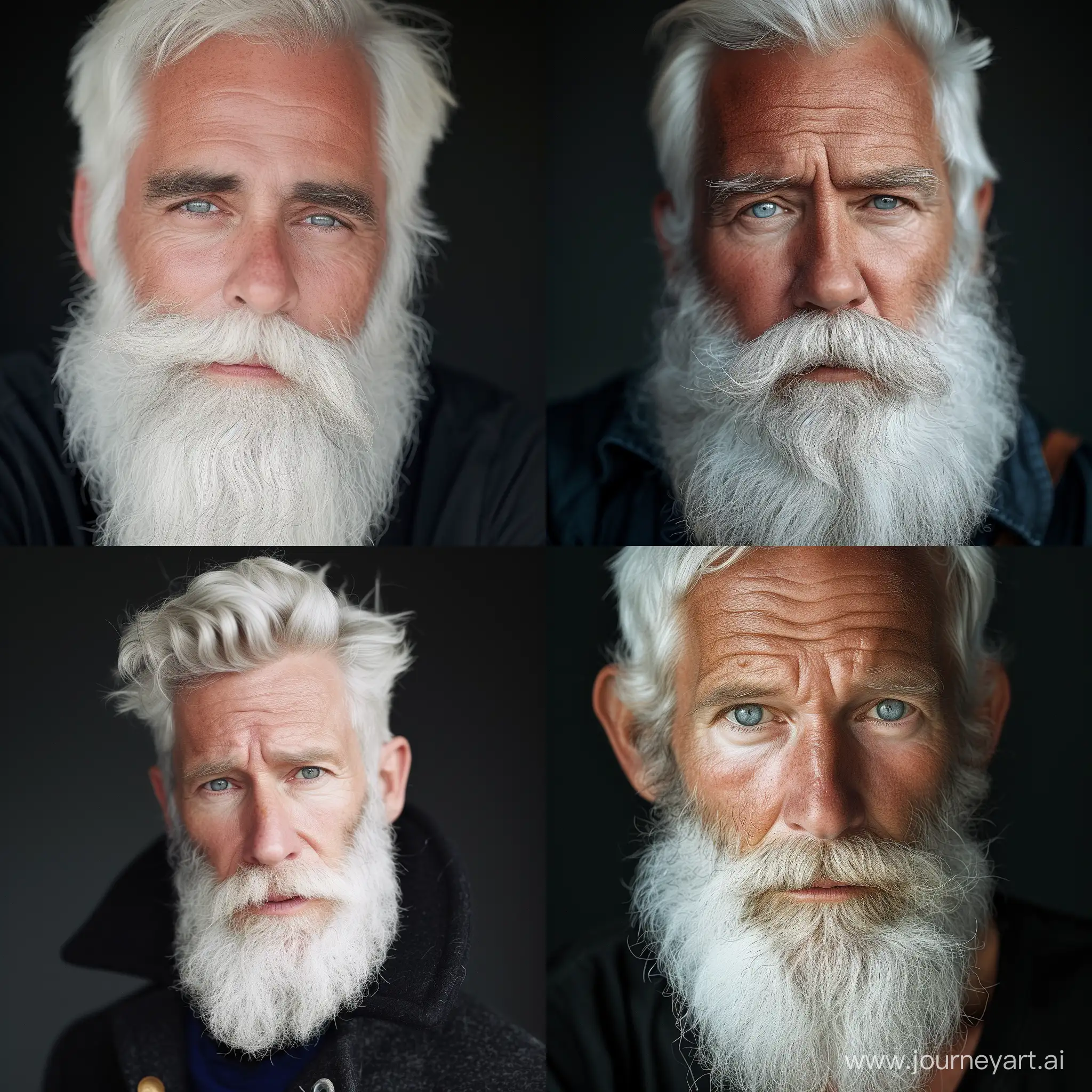 An Anglel faced men, handsome, white beard