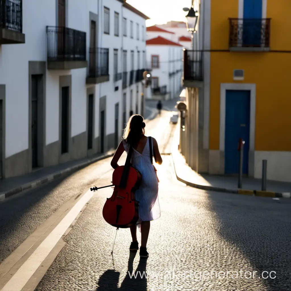 Serene-Dawn-Street-Music-Melodic-Harmony-with-a-Strolling-Girl