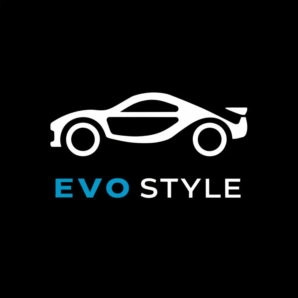 a logo design,with the text """

Evo style
""", main symbol:car,Умеренный,be used in Другие industry,clear background