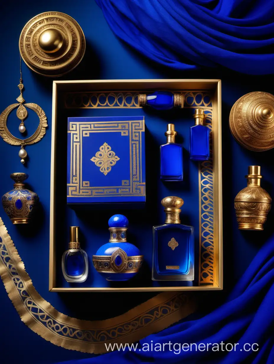 Luxury-Greekthemed-Perfume-Flatlay-Opulent-Sari-Accents