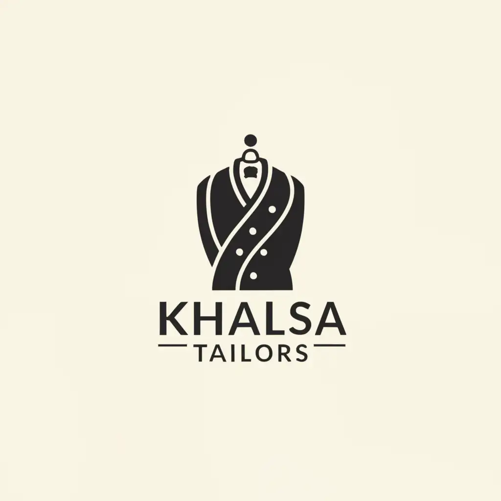 a logo design,with the text "Khalsa Tailors", main symbol:coats,Moderate,clear background