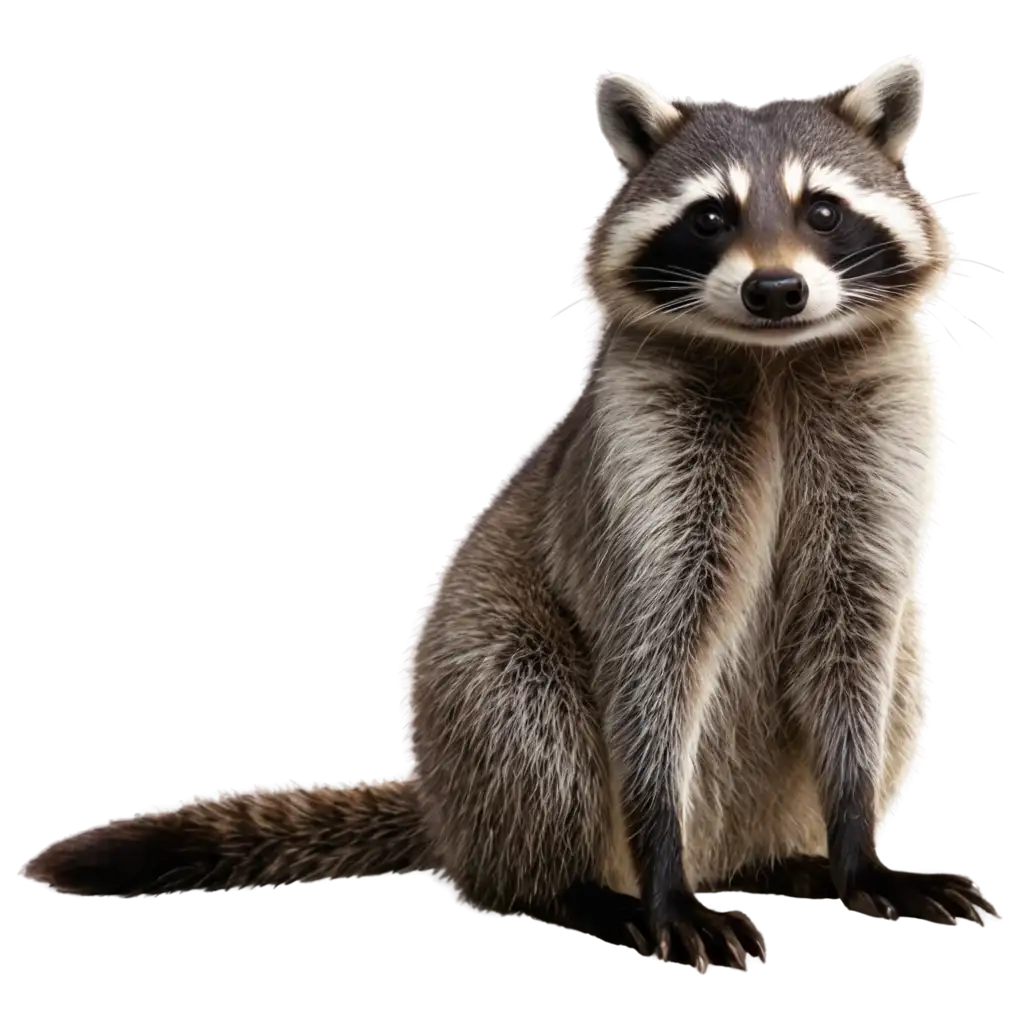 Seated-Raccoon-PNG-Captivating-Illustration-of-a-Relaxed-Raccoon