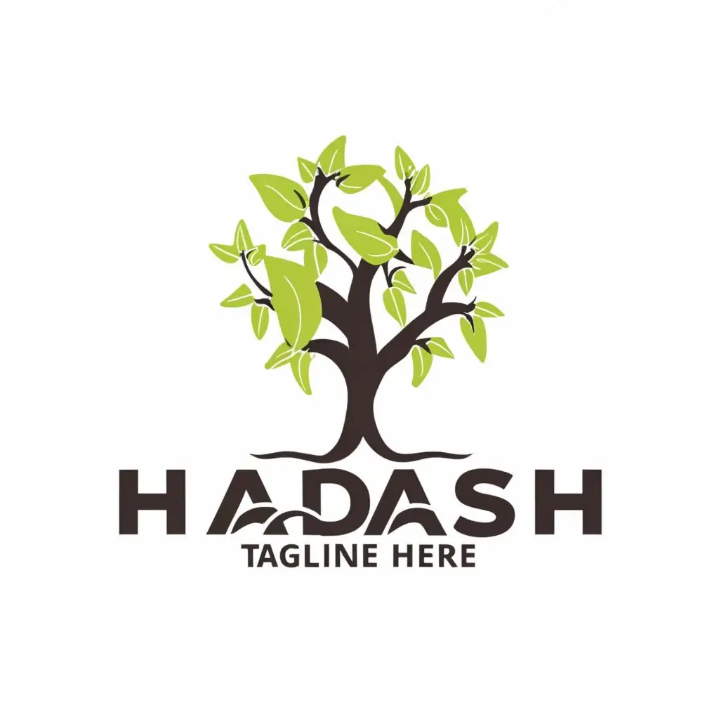 LOGO-Design-For-HADASH-Elegant-Myrtle-Tree-Emblem-with-Purple-Typography-for-Retail-Brand