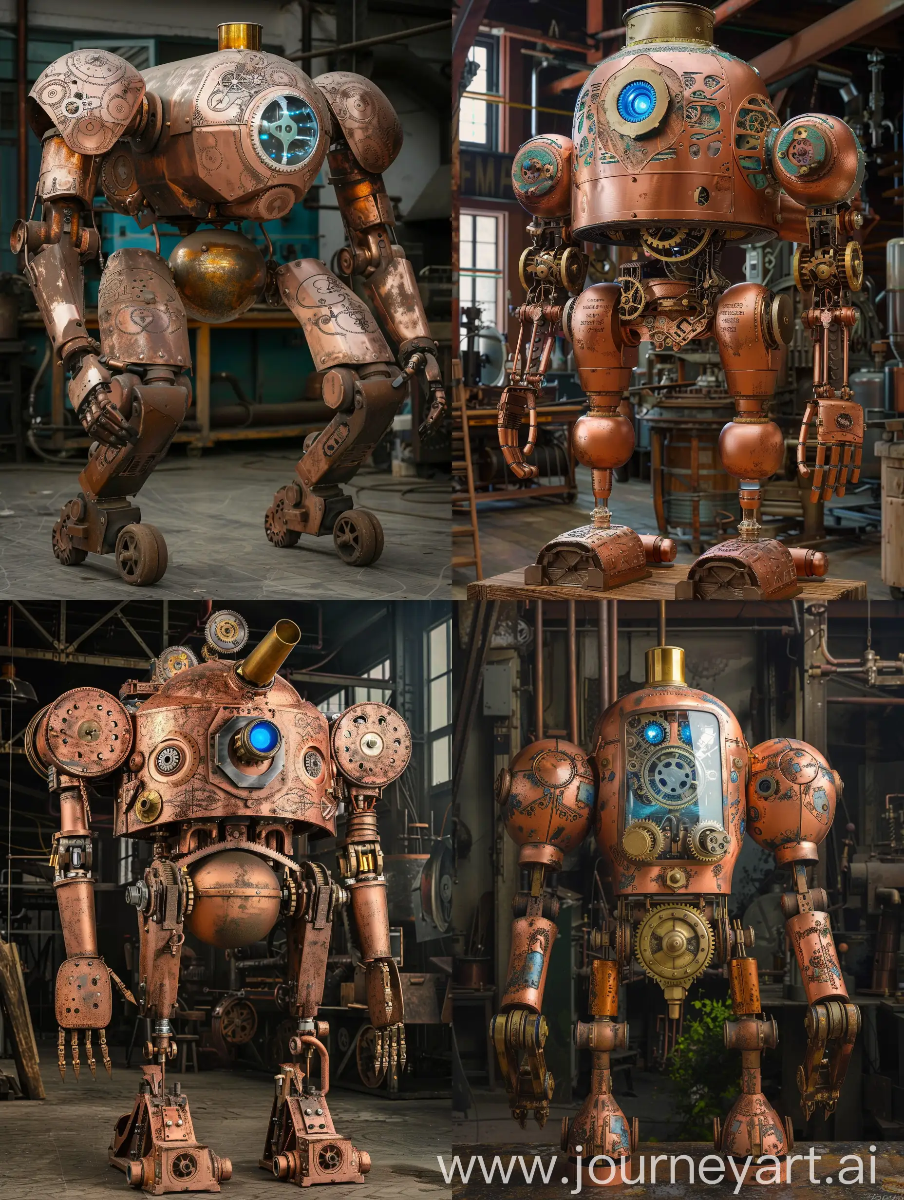 Majestic-Copper-Steampunk-Robot-Symbol-of-Industrial-Progress