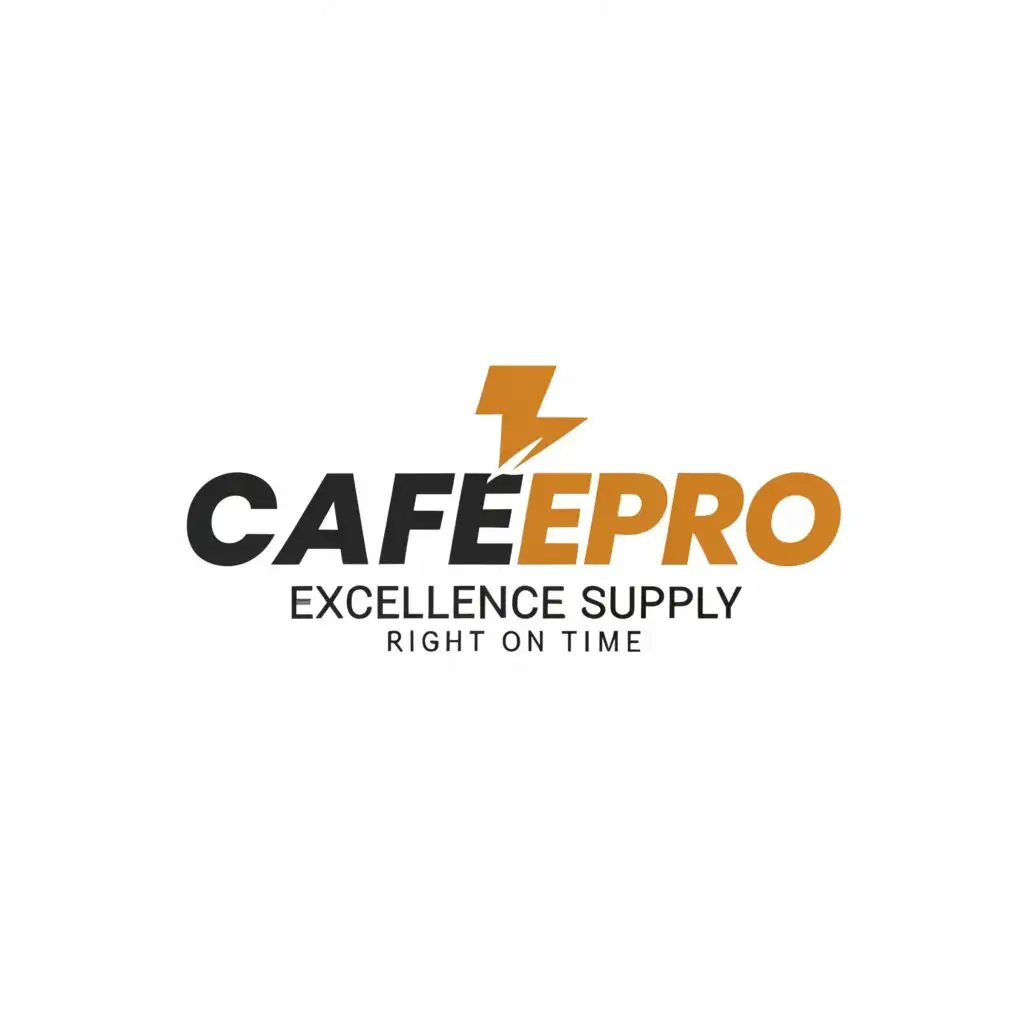 a logo design,with the text "CAFEPRO", main symbol:EXCELLENCE SUPPLY, RIGHT ON TIME,Minimalistic,clear background