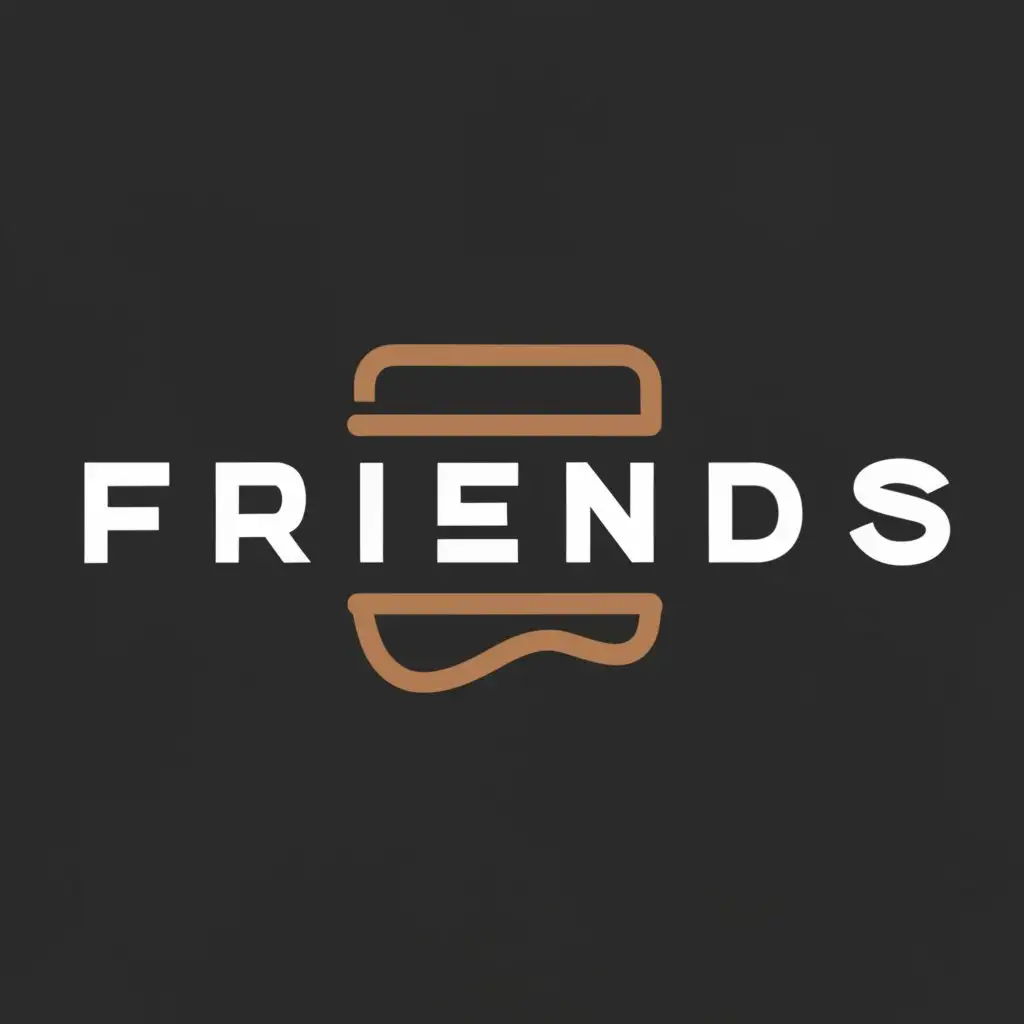 a logo design,with the text "friends", main symbol:coffee,Moderate,clear background