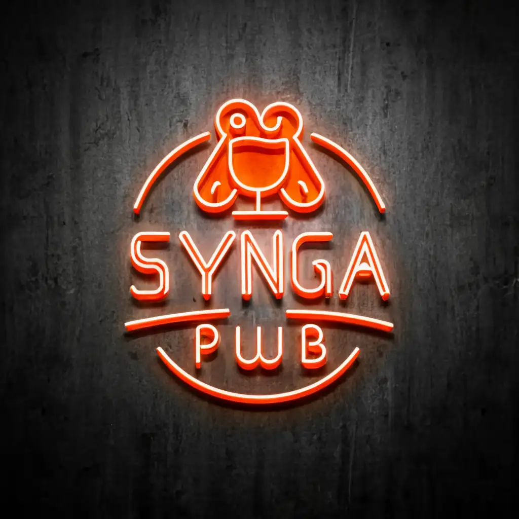 a logo design,with the text "synga pub", main symbol:signage,Moderate,clear background
