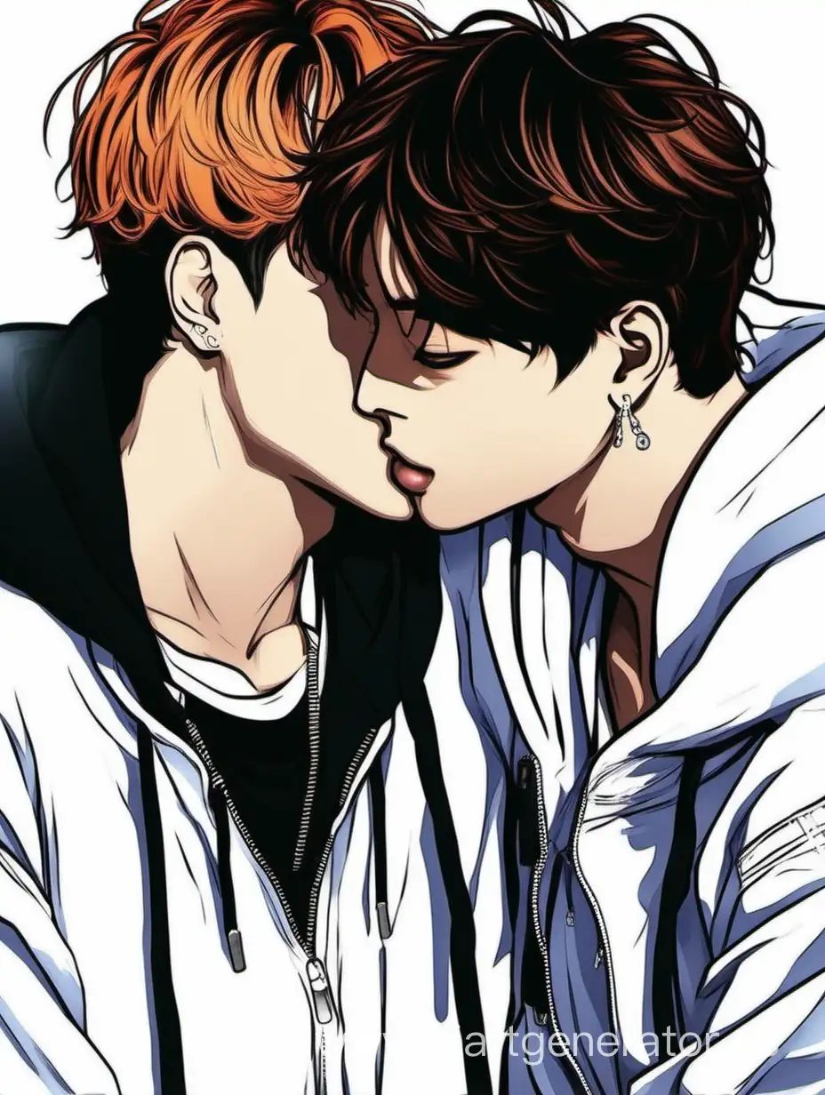 Jimin and Jungkook are kissing