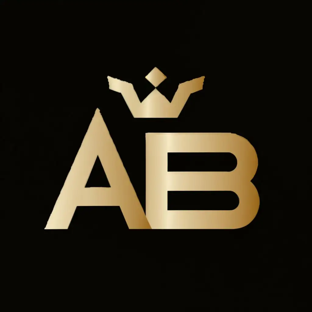 a logo design,with the text "AB", main symbol:crown,Moderate,clear background