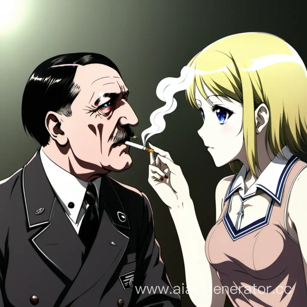 Controversial-Scene-Hitler-Smoking-Among-Anime-Girls