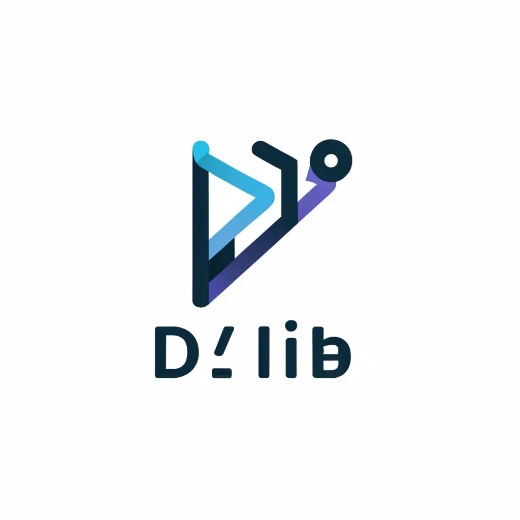 a logo design,with the text "D'Lib", main symbol:D,Moderate,be used in Education industry,clear background
