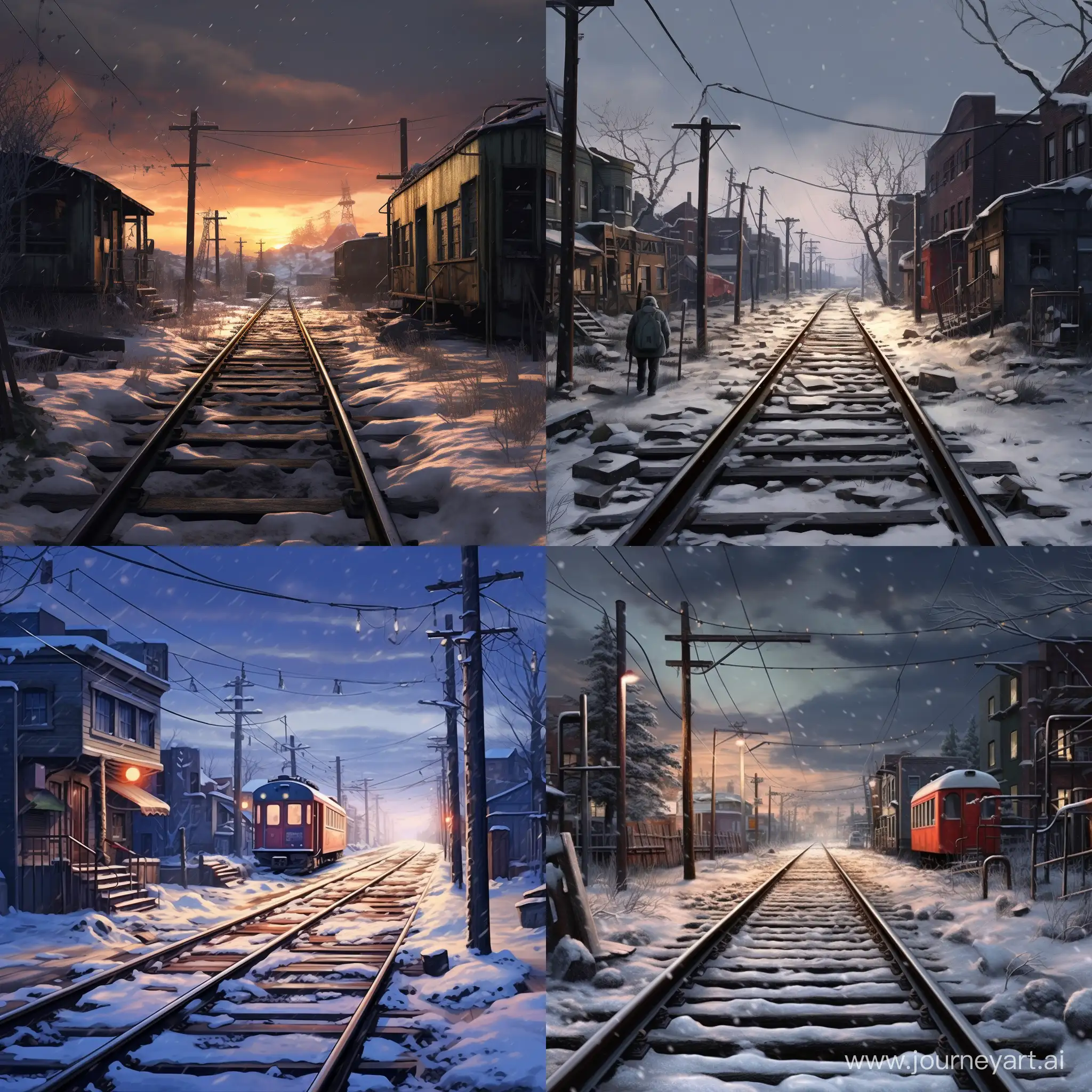 Realistic-Winter-Scene-Snowstorm-Covered-Tracks