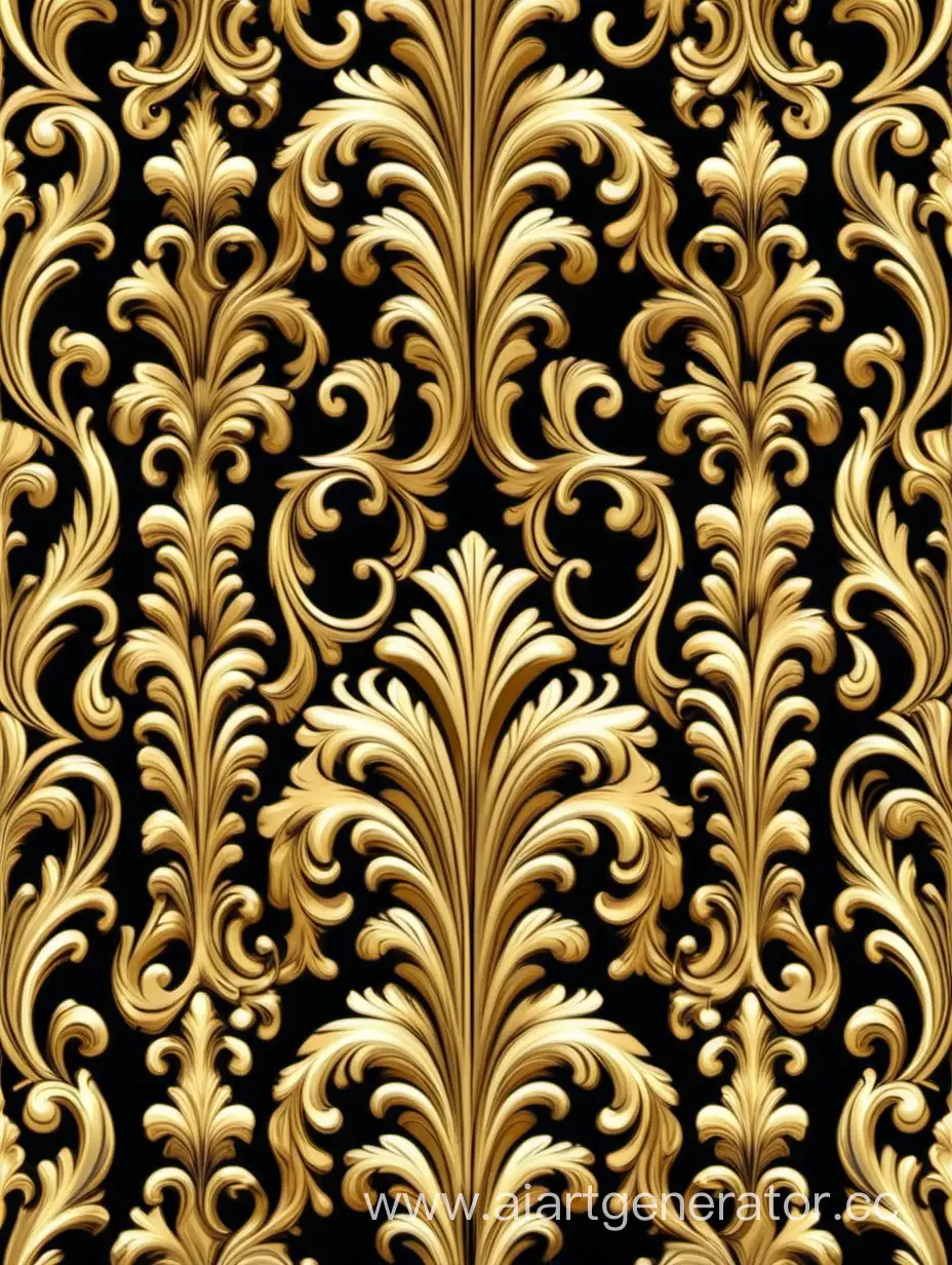 Vector golden vintage classic baroque style seamless pattern, ornament. vector