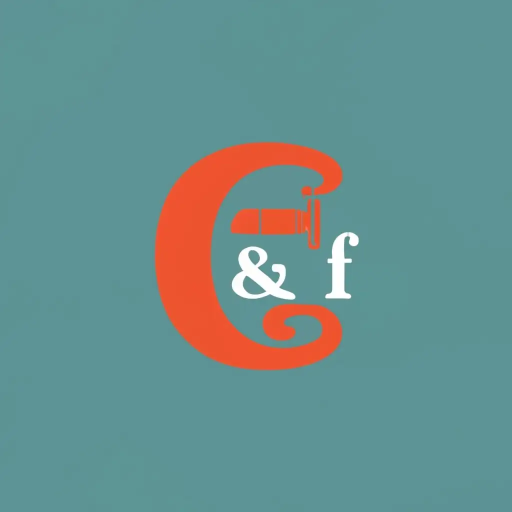 logo, C & F, with the text "Chalk and flask", typography, be used in Education industry
