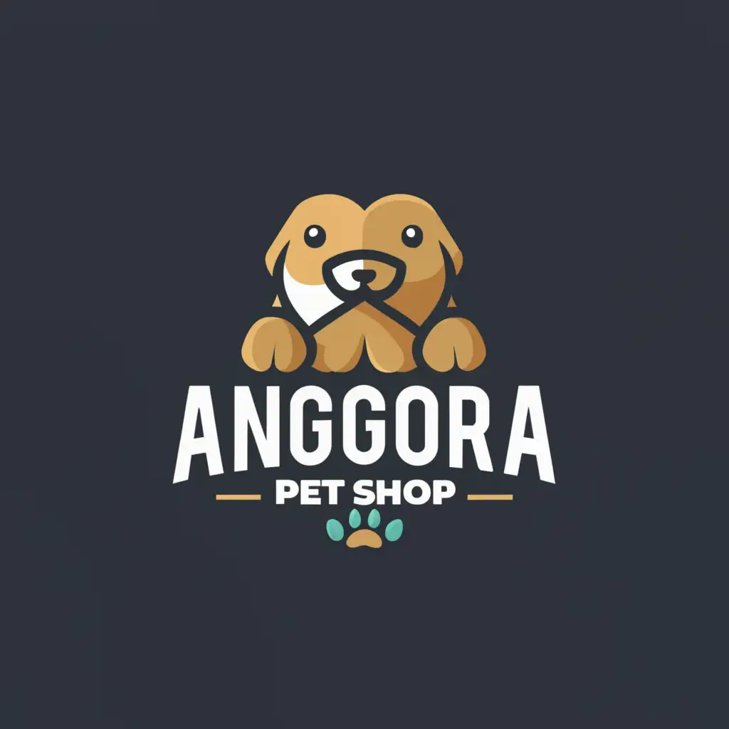 LOGO-Design-for-Anggora-Pet-Shop-Playful-Pets-with-Modern-Elegance-on-a-Clean-Background