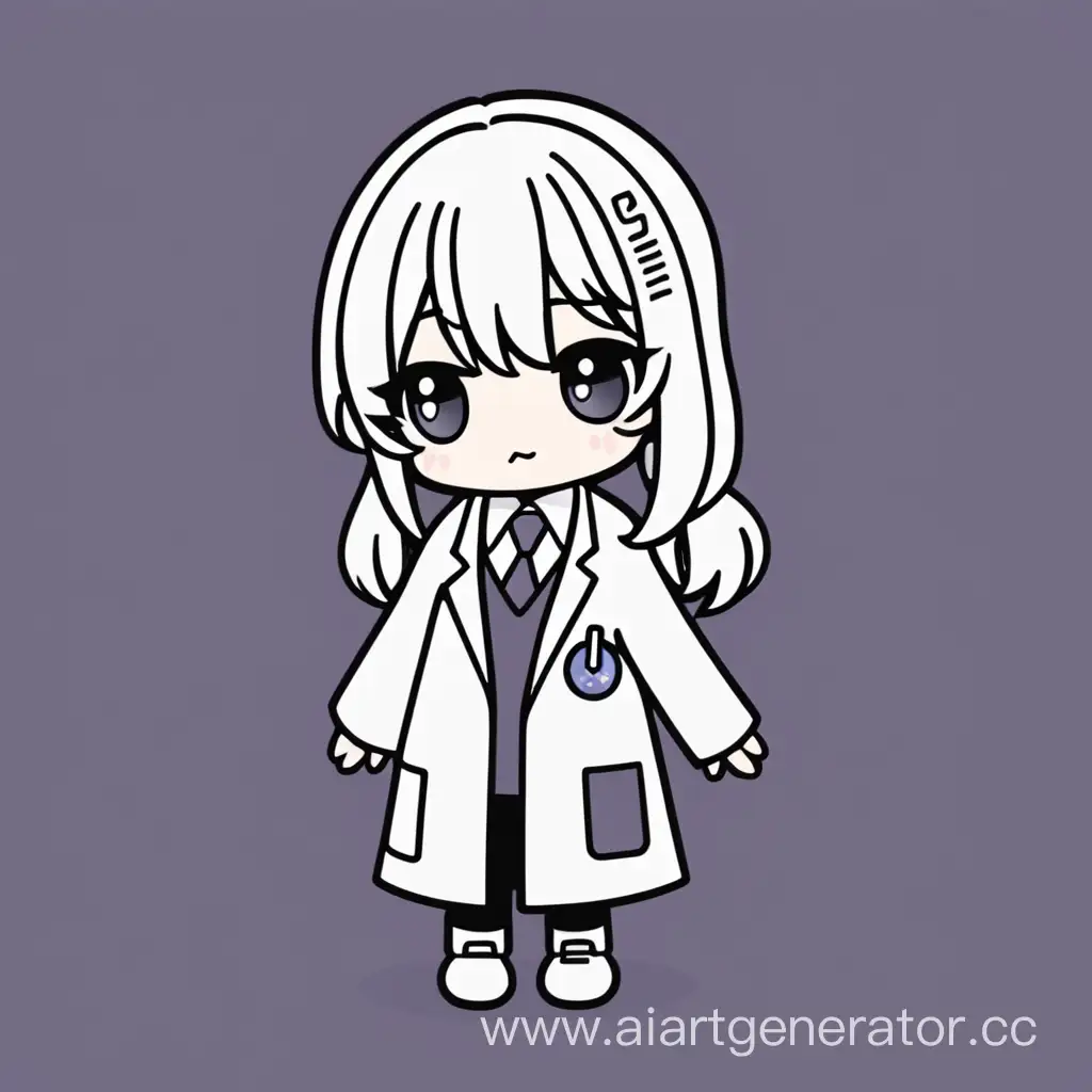 Adorable-Kawaii-Girl-Chibi-Scientist-in-Minimalist-Style