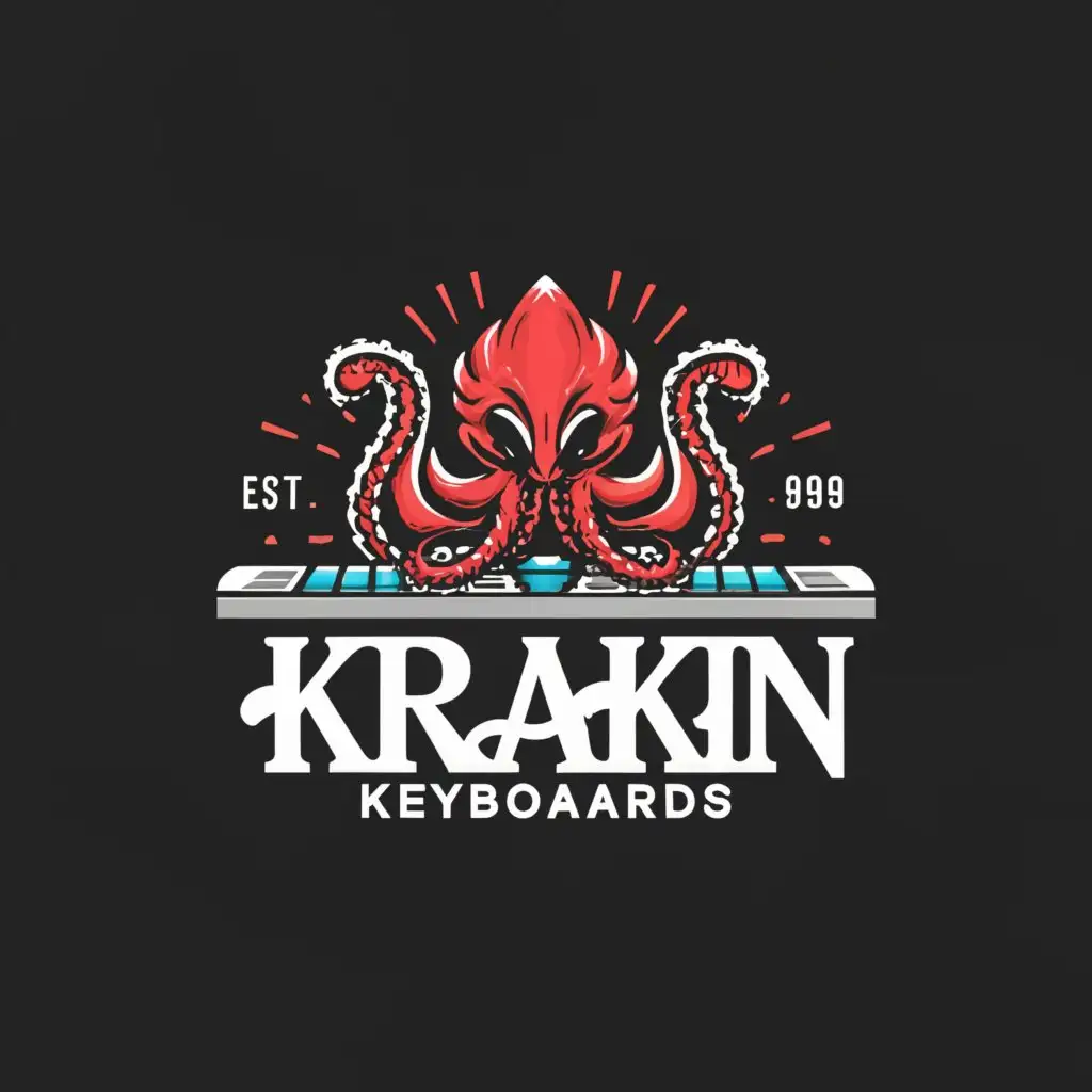 LOGO-Design-for-Krakin-Keyboards-Bold-Kraken-Symbol-with-Modern-Aesthetic-and-Clear-Display