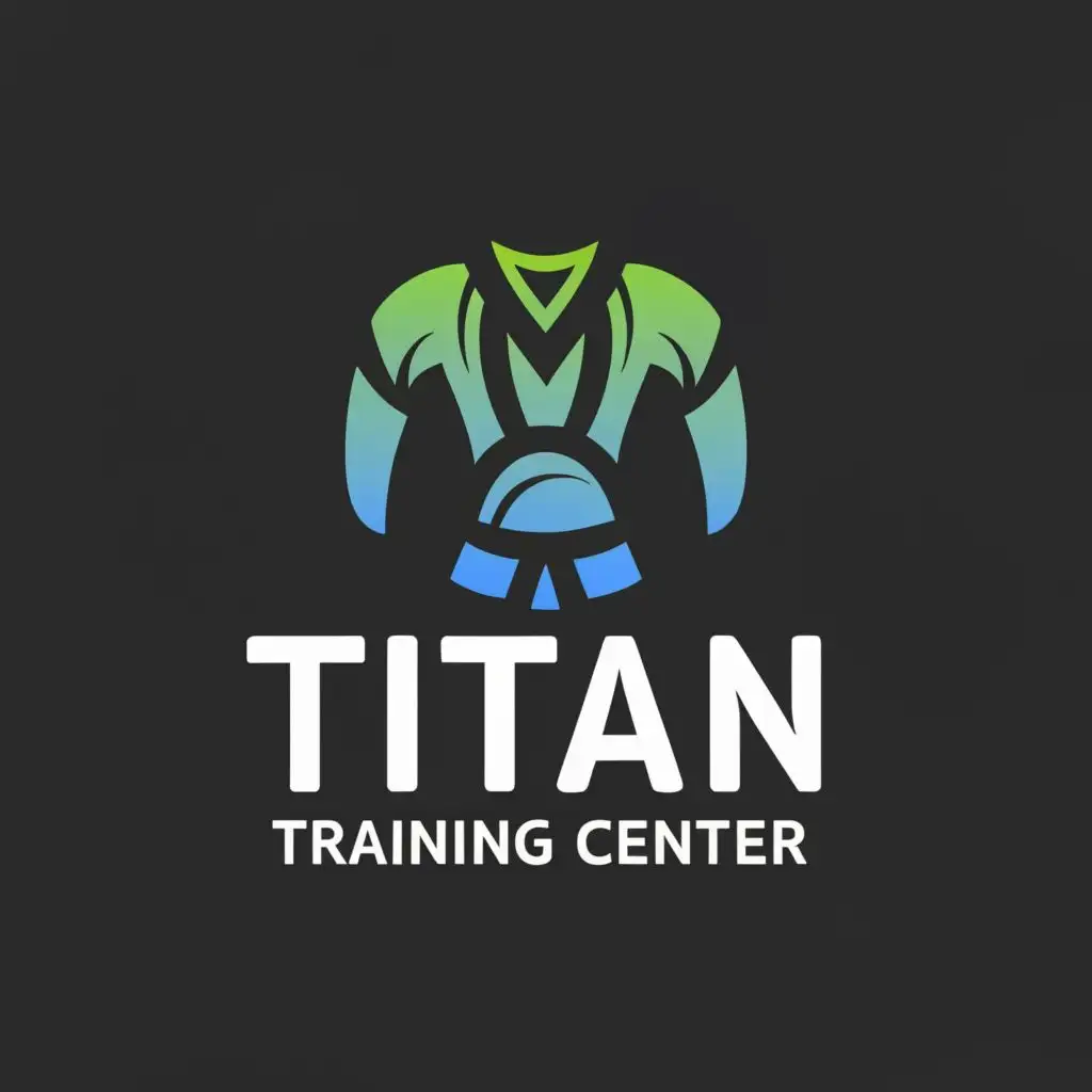 a logo design,with the text "Titan training center", main symbol:Martial Arts uniform,Minimalistic,be used in Sports Fitness industry,clear background