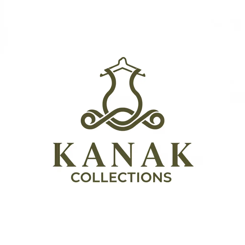 a logo design,with the text "Kanak Collections", main symbol:Clothing,Moderate,clear background