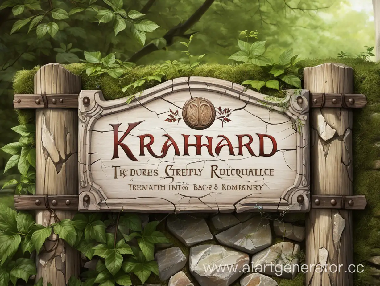 Rustic-Krahnard-Tavern-Sign-Amidst-Natures-Grasp