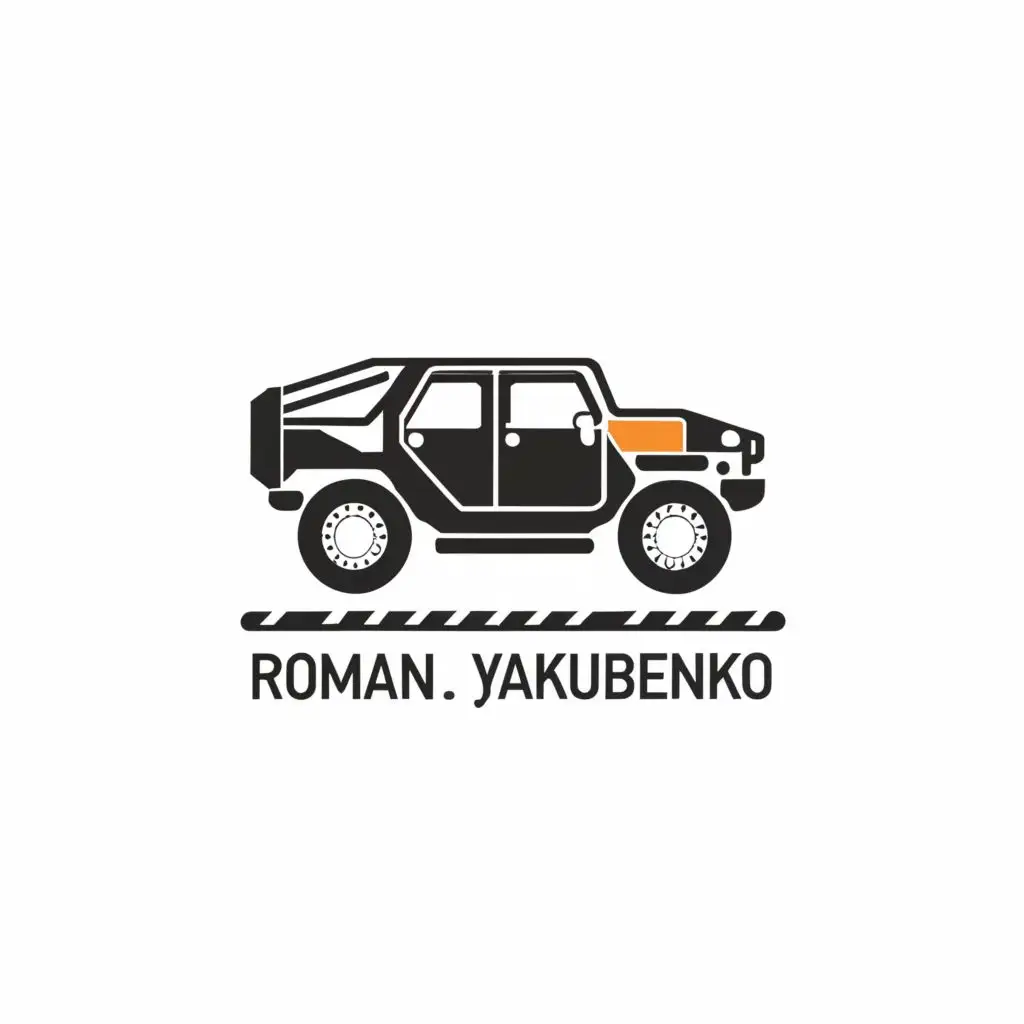 logo, Hummer, with the text "Roman Yakubenko", typography, be used in Travel industry