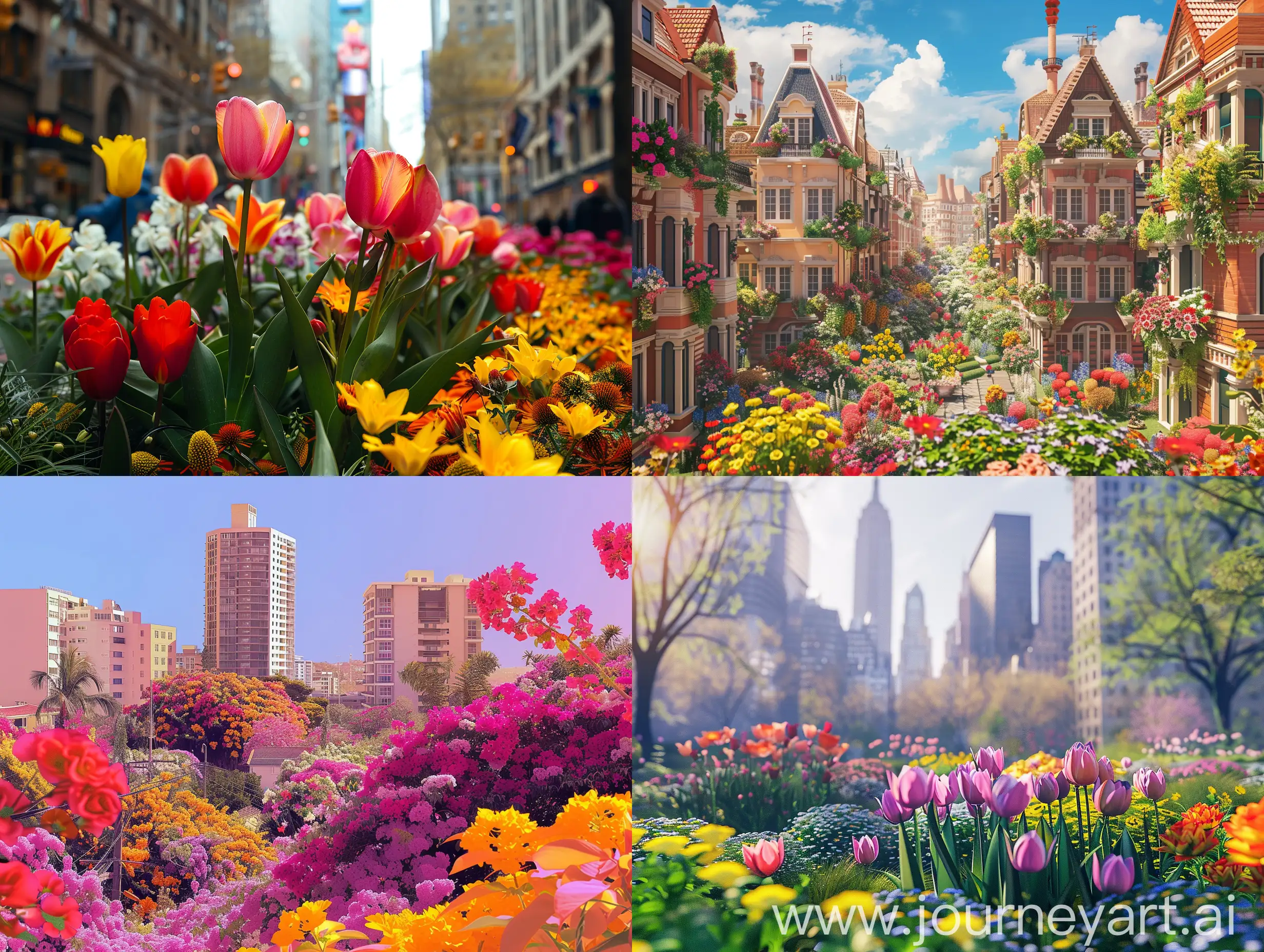 A city full of flowers