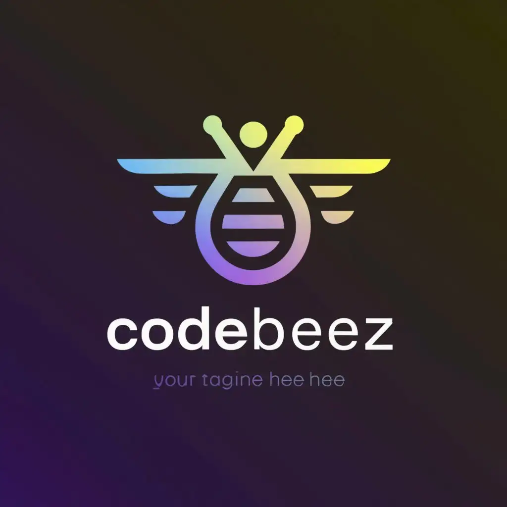 a logo design,with the text "codebeez", main symbol:bee,Moderate,be used in Technology industry,clear background