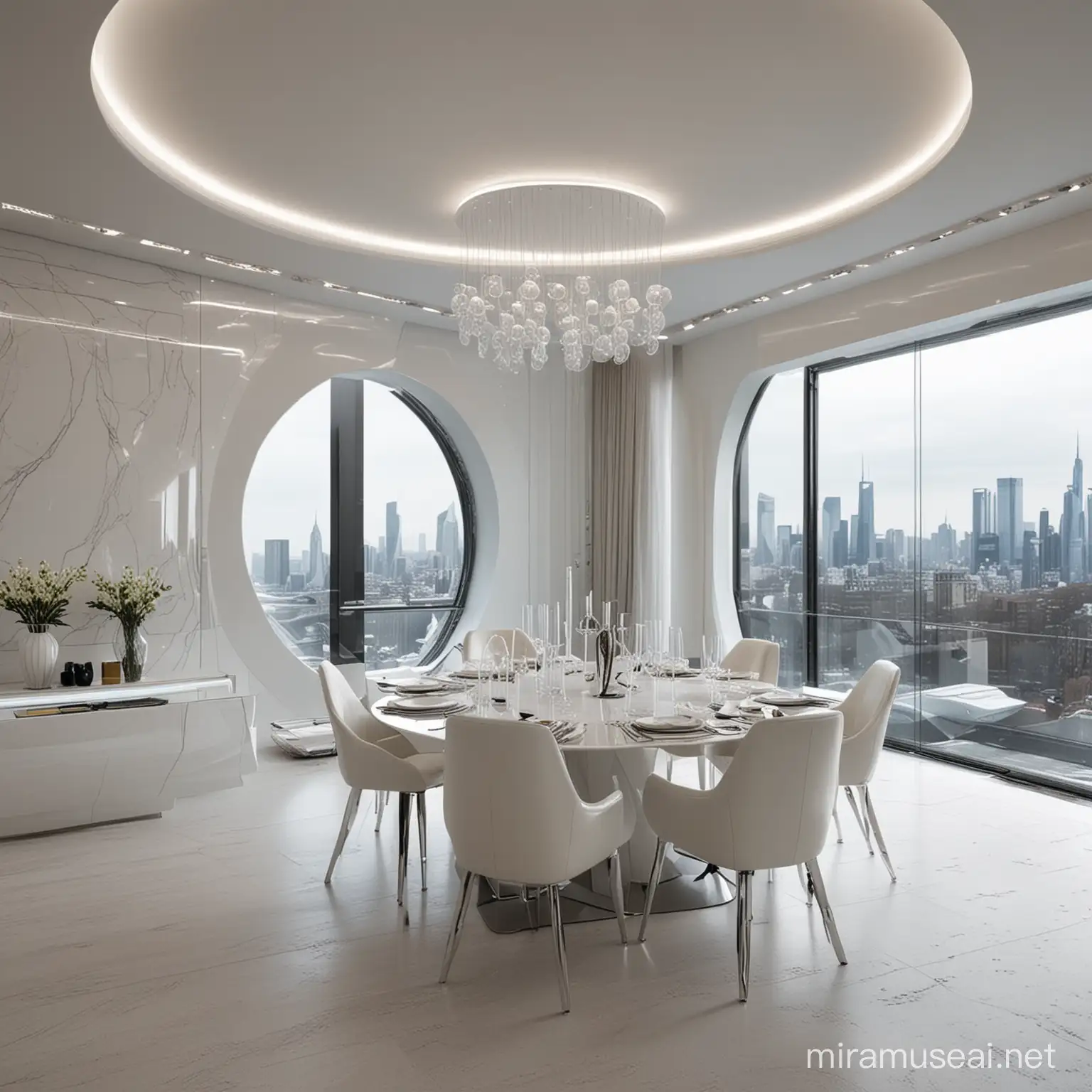 Innovative Futuristic Dining Room Design Modern Interior Inspiration