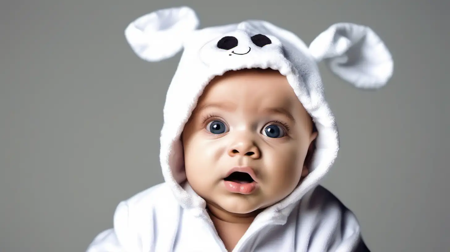 Captivating Baby Onesie Model with Innocent Expression