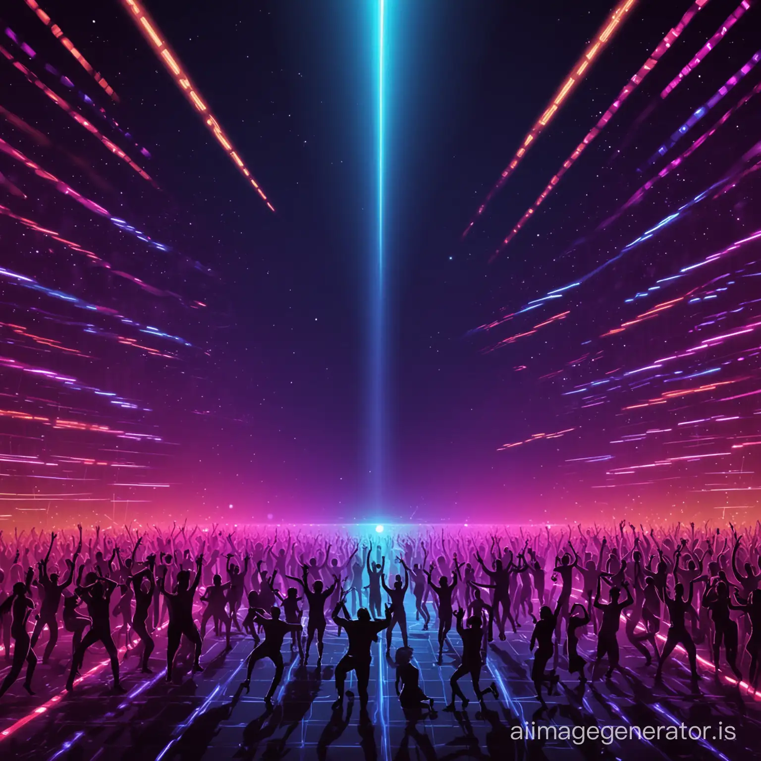 background for party flyer without text, crowd, energy, neon