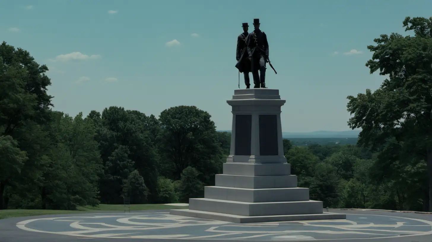  "Soldiers National Monument" in Gettysburg for set backdrop —no people    —no soldiers


