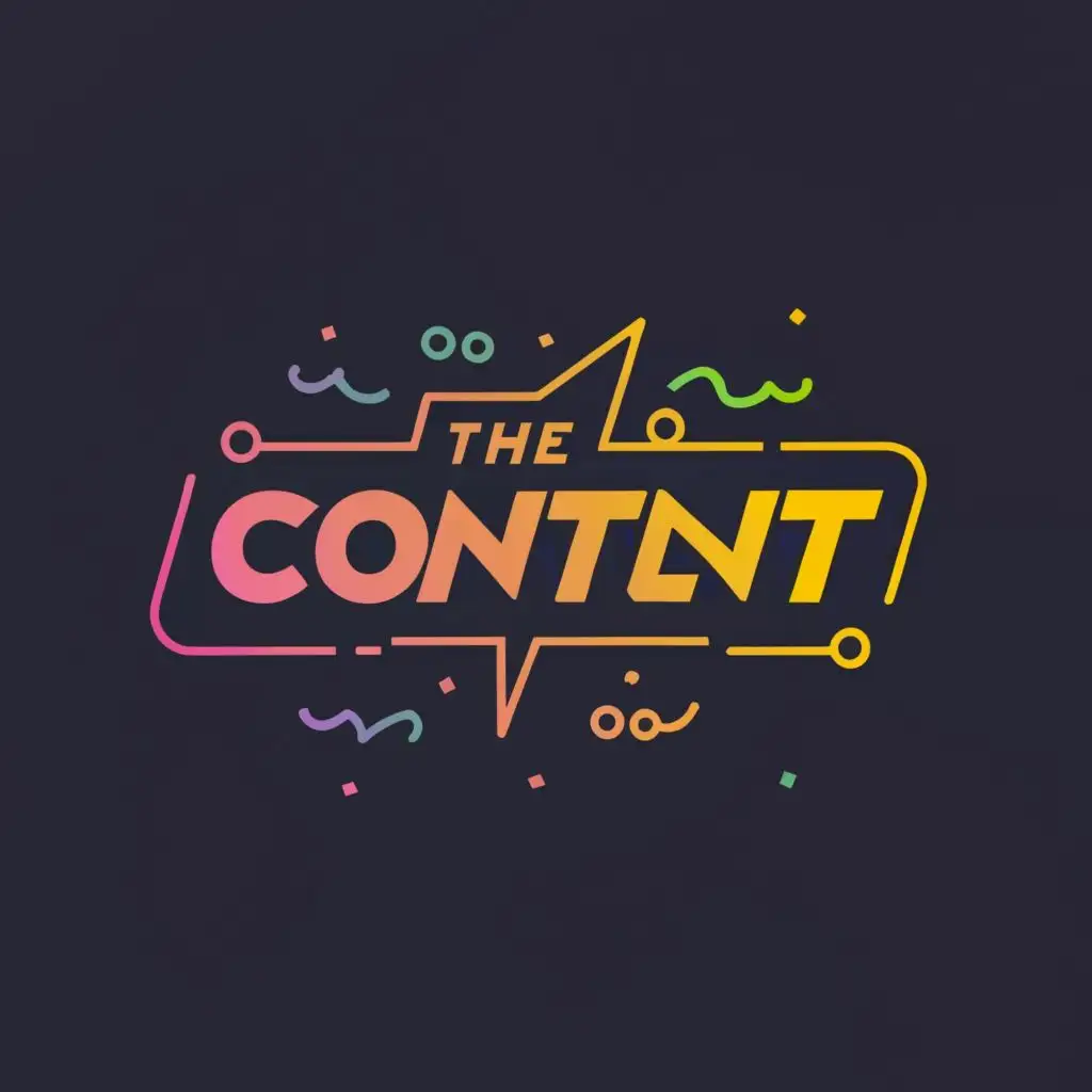 logo, Content, with the text "The Content", typography, be used in Entertainment industry