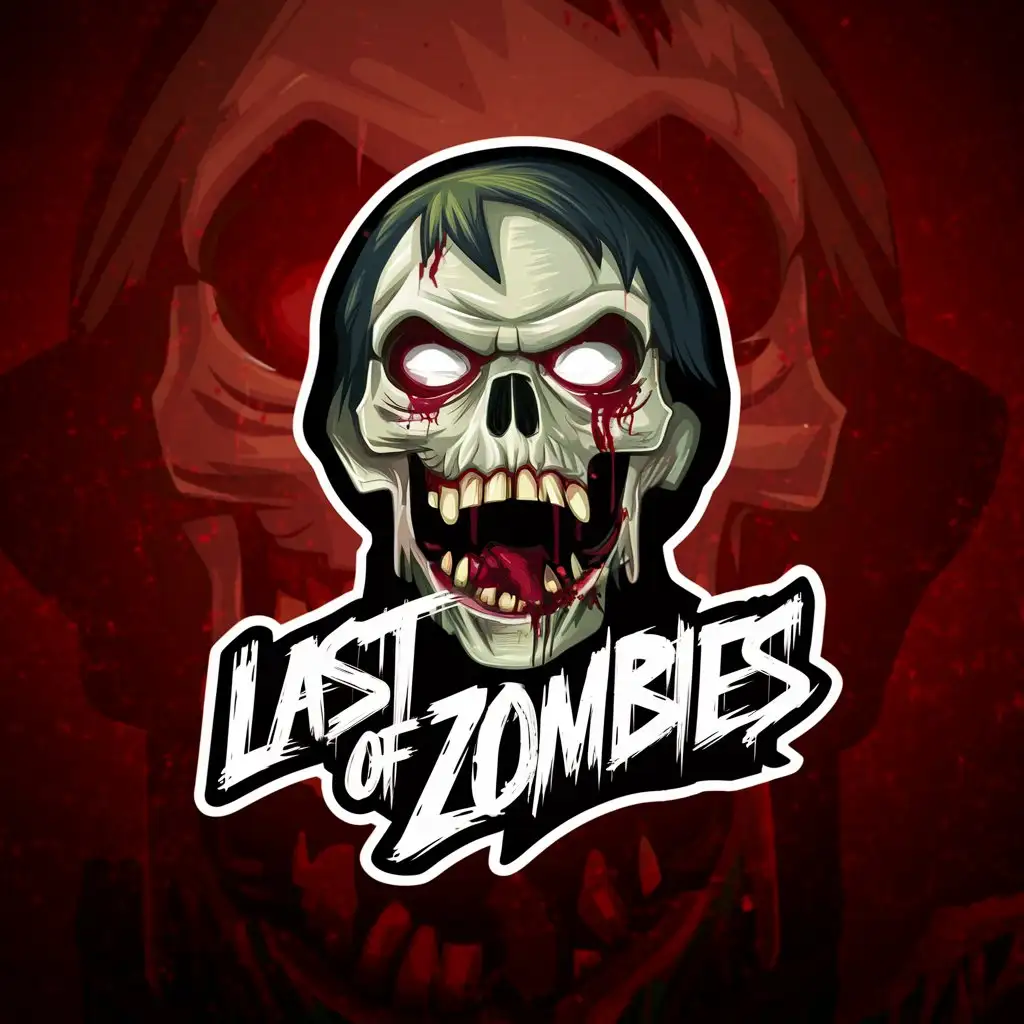 Apocalyptic Zombie Logo Dark and Foreboding Illustration of the Last Survivor Facing the Horde