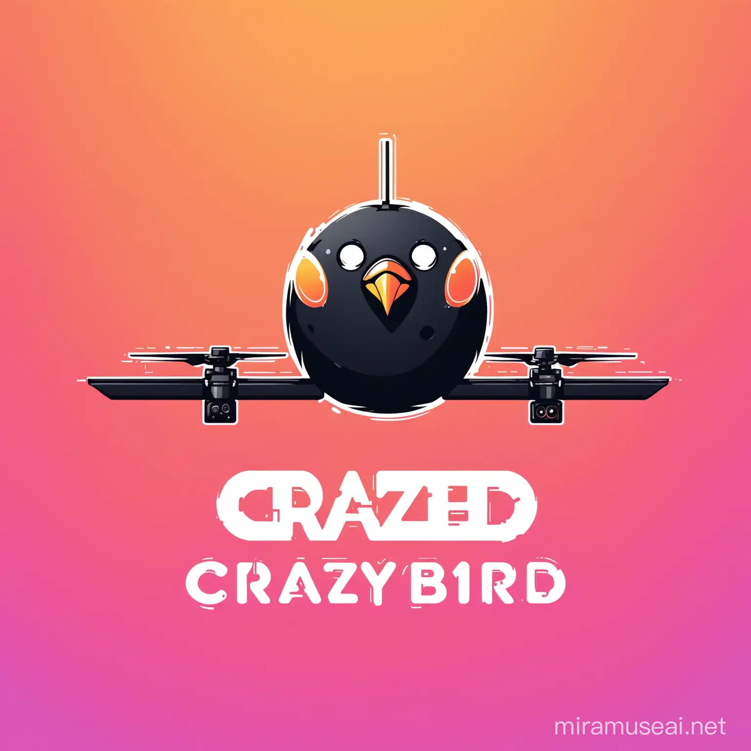 Colorful Drones Creating Logo Art for Crazybird