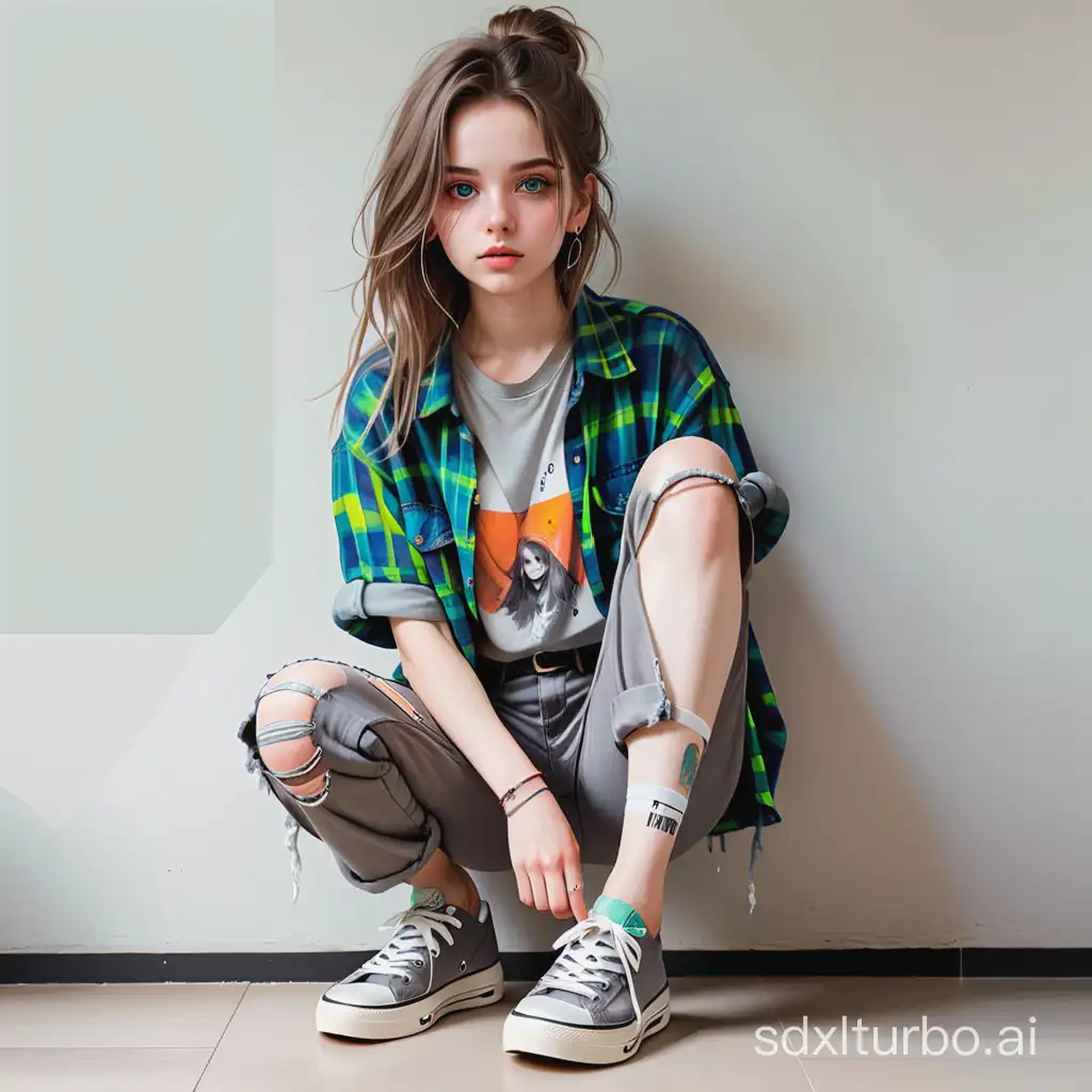 Grunge-Fashion-Girl-Portrait-with-Neon-Accent-Accessories
