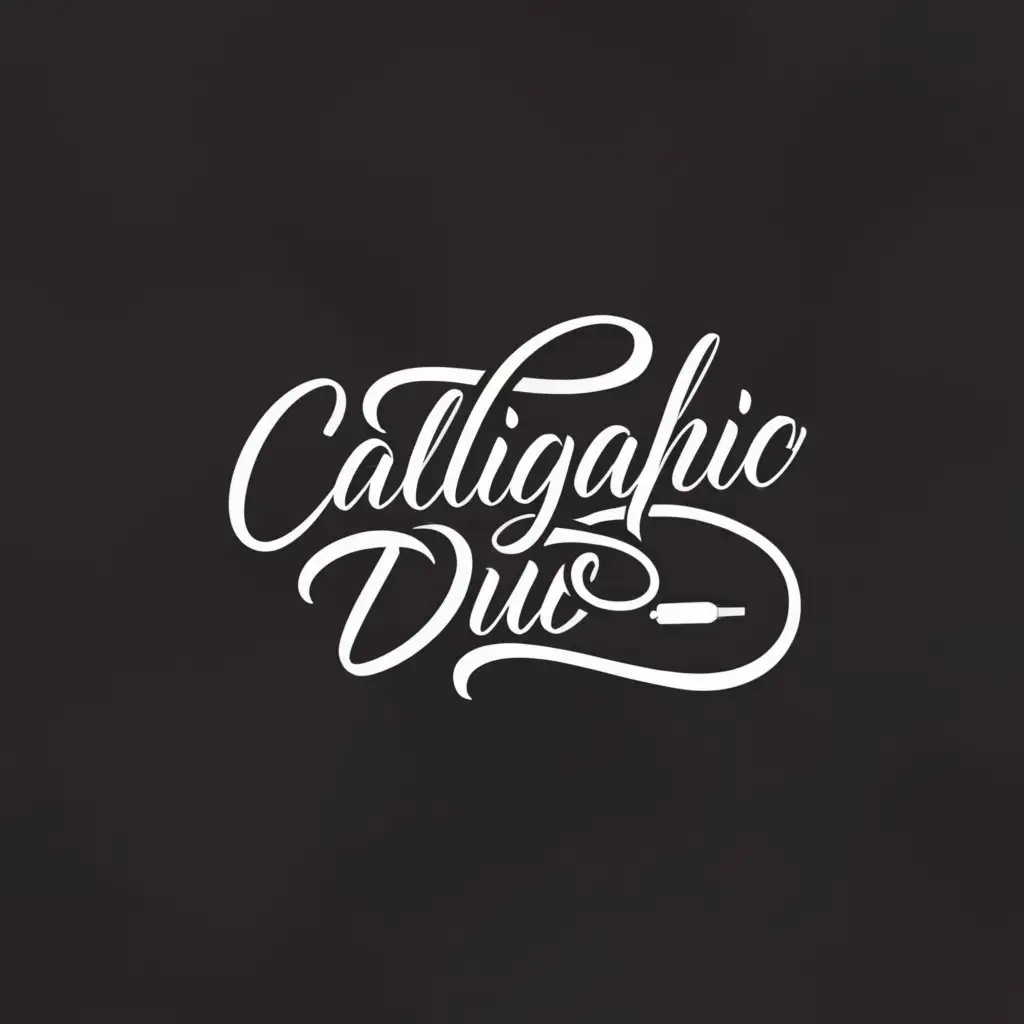 a logo design,with the text "CALLI GRAPHIC DUO", main symbol:CALLIGRPHY PEN,Moderate,clear background